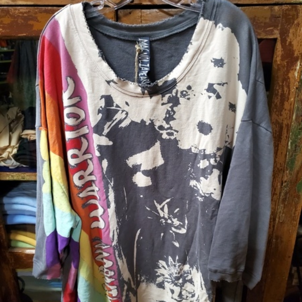 NWT Magnolia Pearl Rainbow Warrior Sweater Oversized - Picture 4 of 5